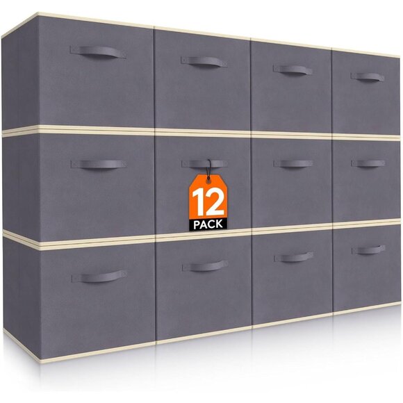 Storage Cubes Foldable Decorative Fabric Storage Baskets for Organizing Home Or